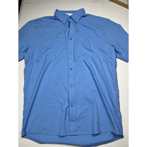 Under Armor Heatgear Breathable Stretch Athletic Fishing Golf Button Down M - Picture 1 of 6